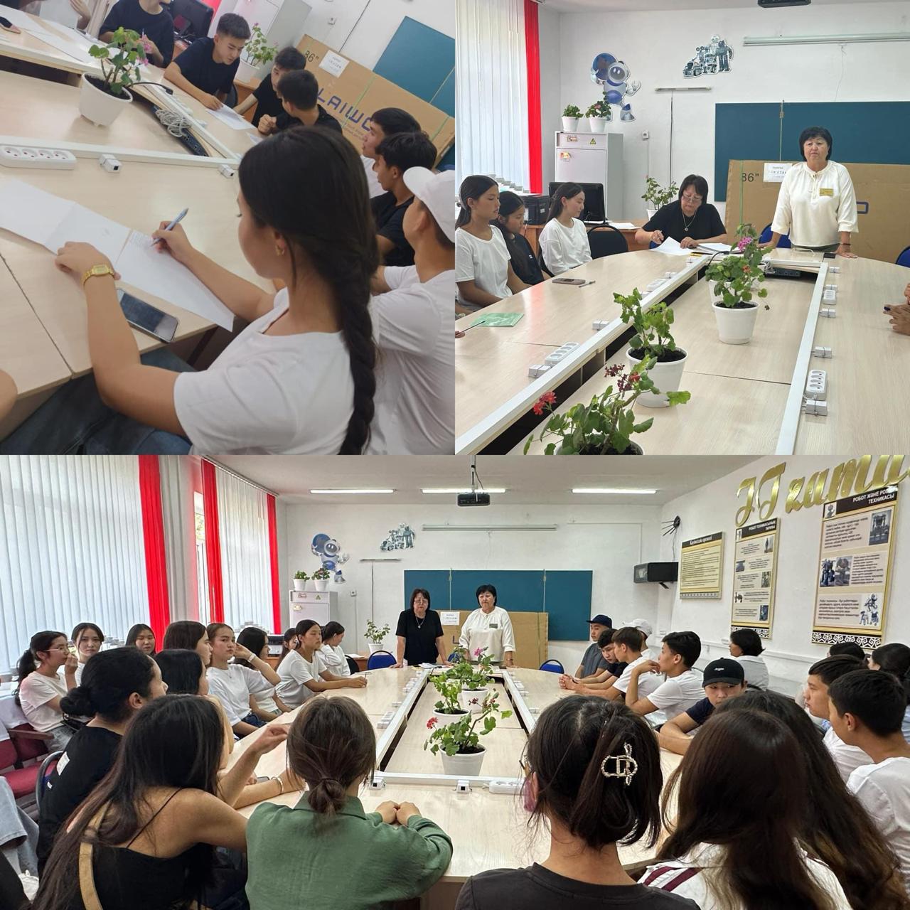 10- сыныпқа қабылданған білім алушылармен кәсіптік бағдарын анықтау мақсатындағы түсіндіру жұмыстары