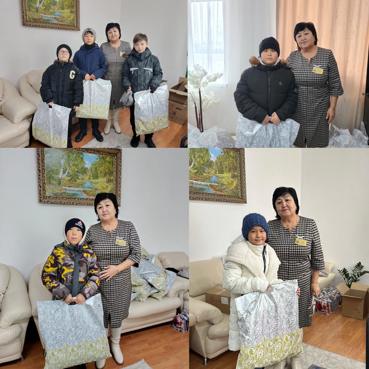 Оқушыларға жаңа жылдық сыйлықтар табысталды